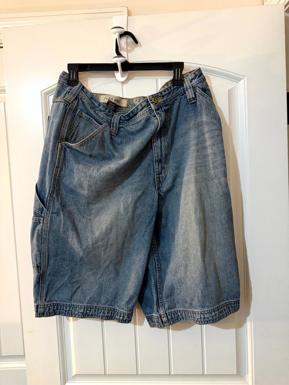 Vintage Urban Pipeline Urban Up Carpenter Denim Shorts Mens 36 Light Blue Y2K
